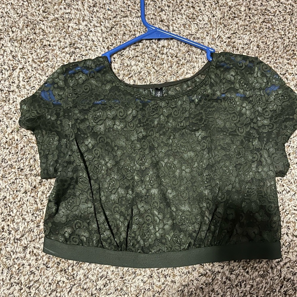 Olive green torrid crop top size 0